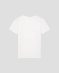 T-shirt col rond femme en coton Blanc Angela