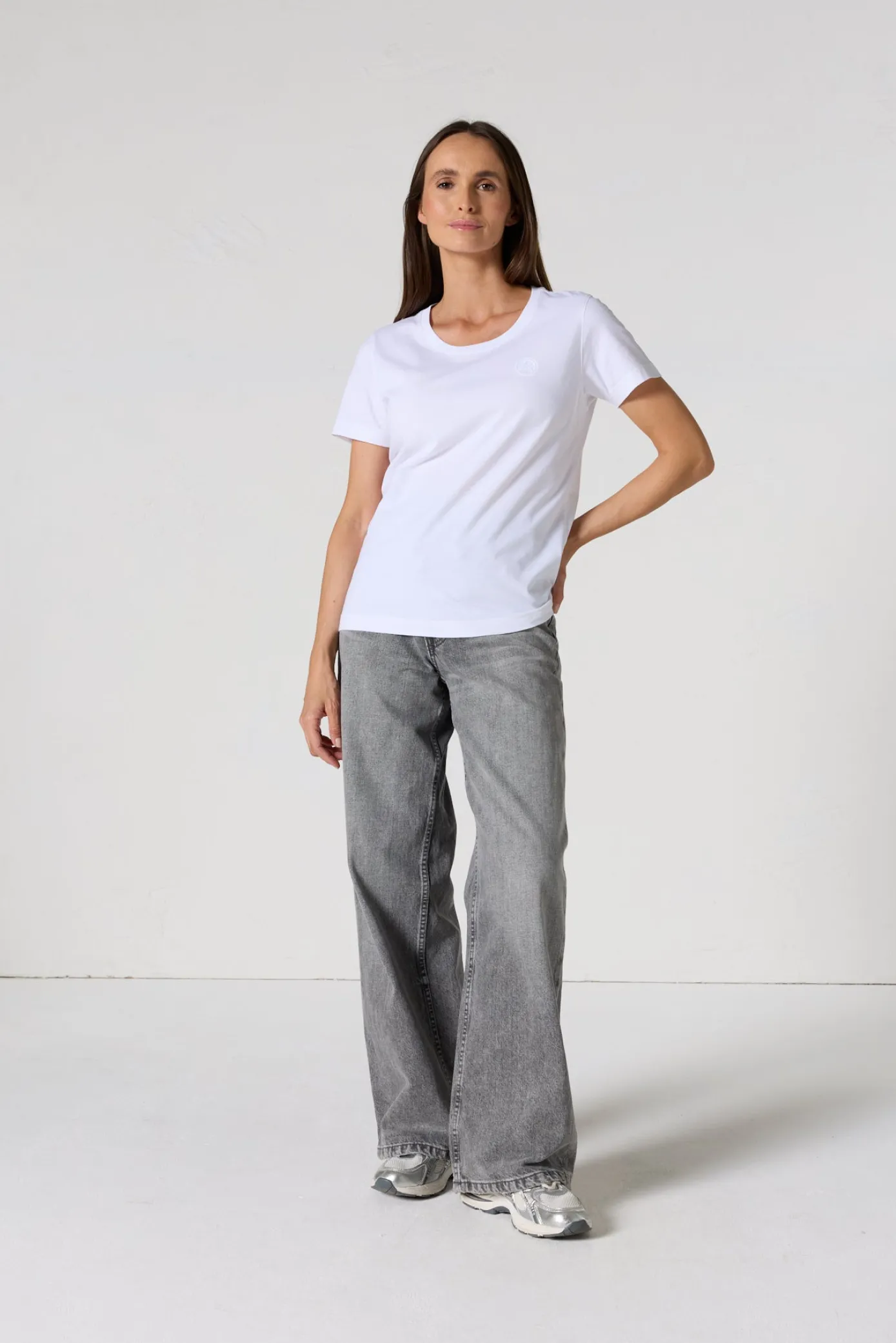 T-shirt à col rond femme en coton Blanc Angel 2.0