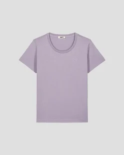 T-shirt à col rond femme en coton Encens violet Angel 2.0