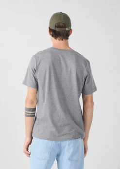 T-Shirt à col rond Gris chine fonce Petro