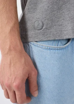 T-Shirt à col rond Gris chine fonce Petro