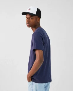 T-shirt col rond homme en coton Marine Pedro