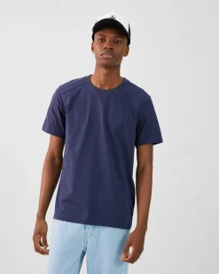 T-shirt col rond homme en coton Marine Pedro