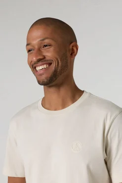 T-shirt à col rond homme en coton Naturel Pedro