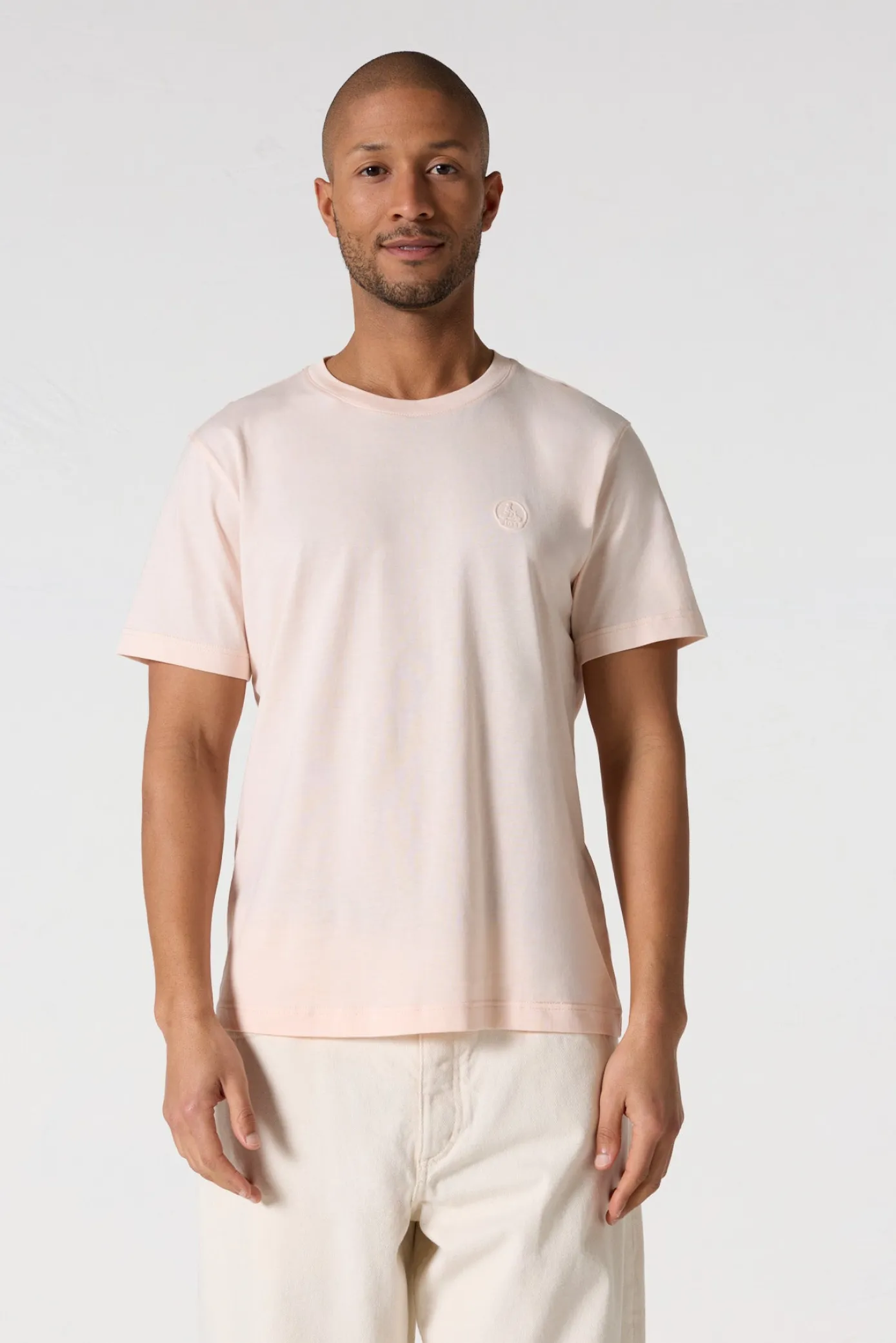 T-shirt à col rond homme en coton Salty nude Pedro