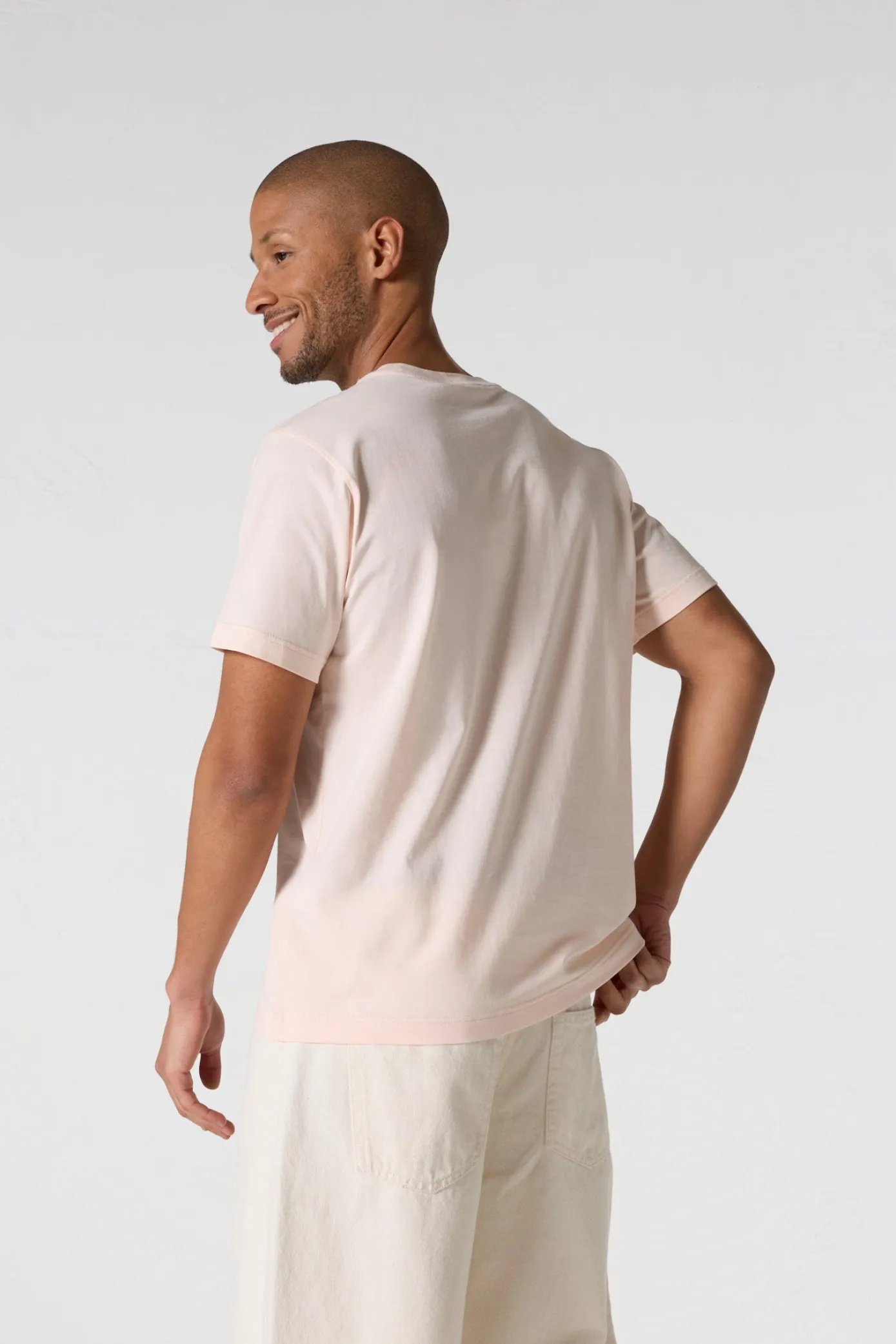T-shirt à col rond homme en coton Salty nude Pedro