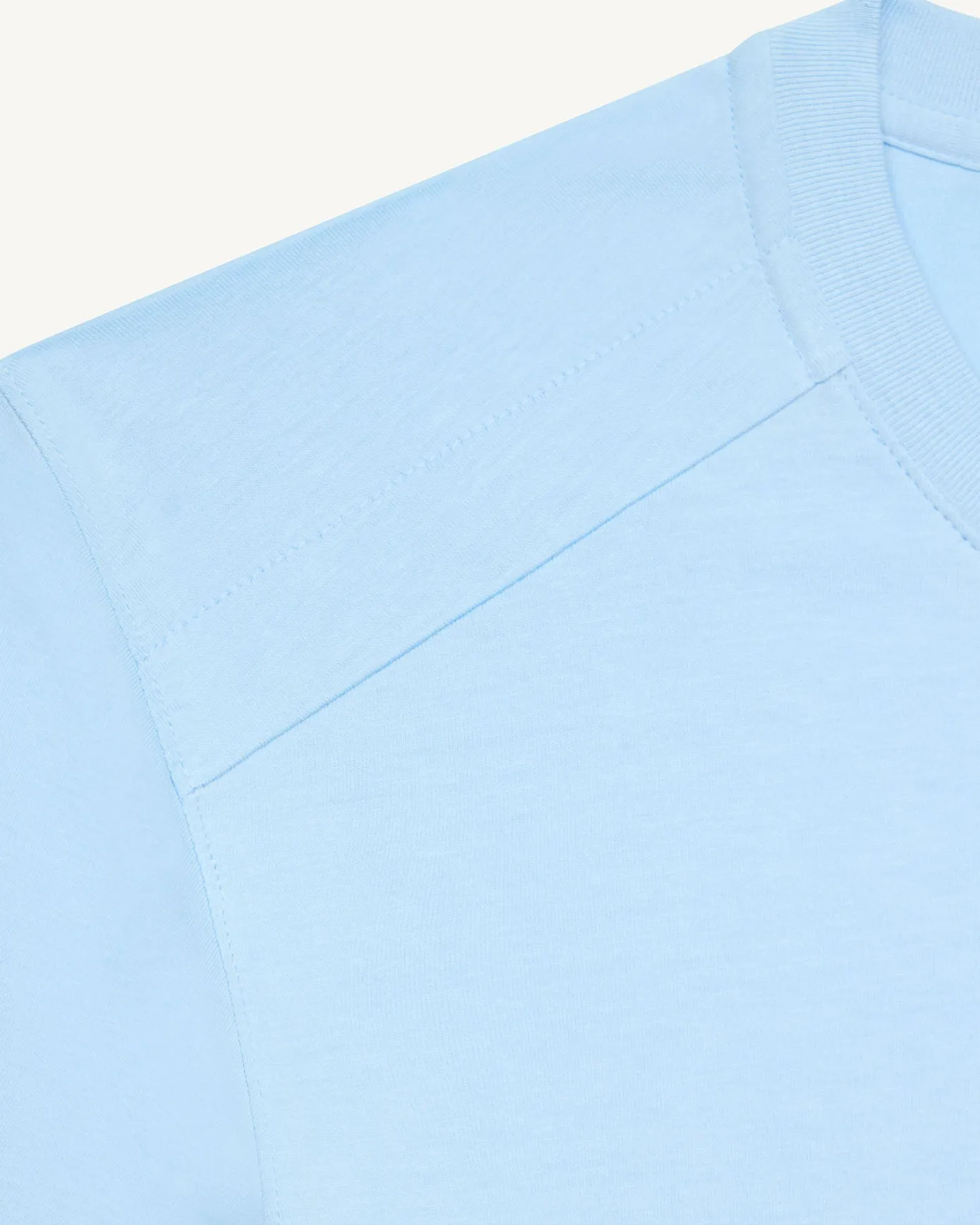 T-shirt col rond homme en coton Bleu glacier Pedro