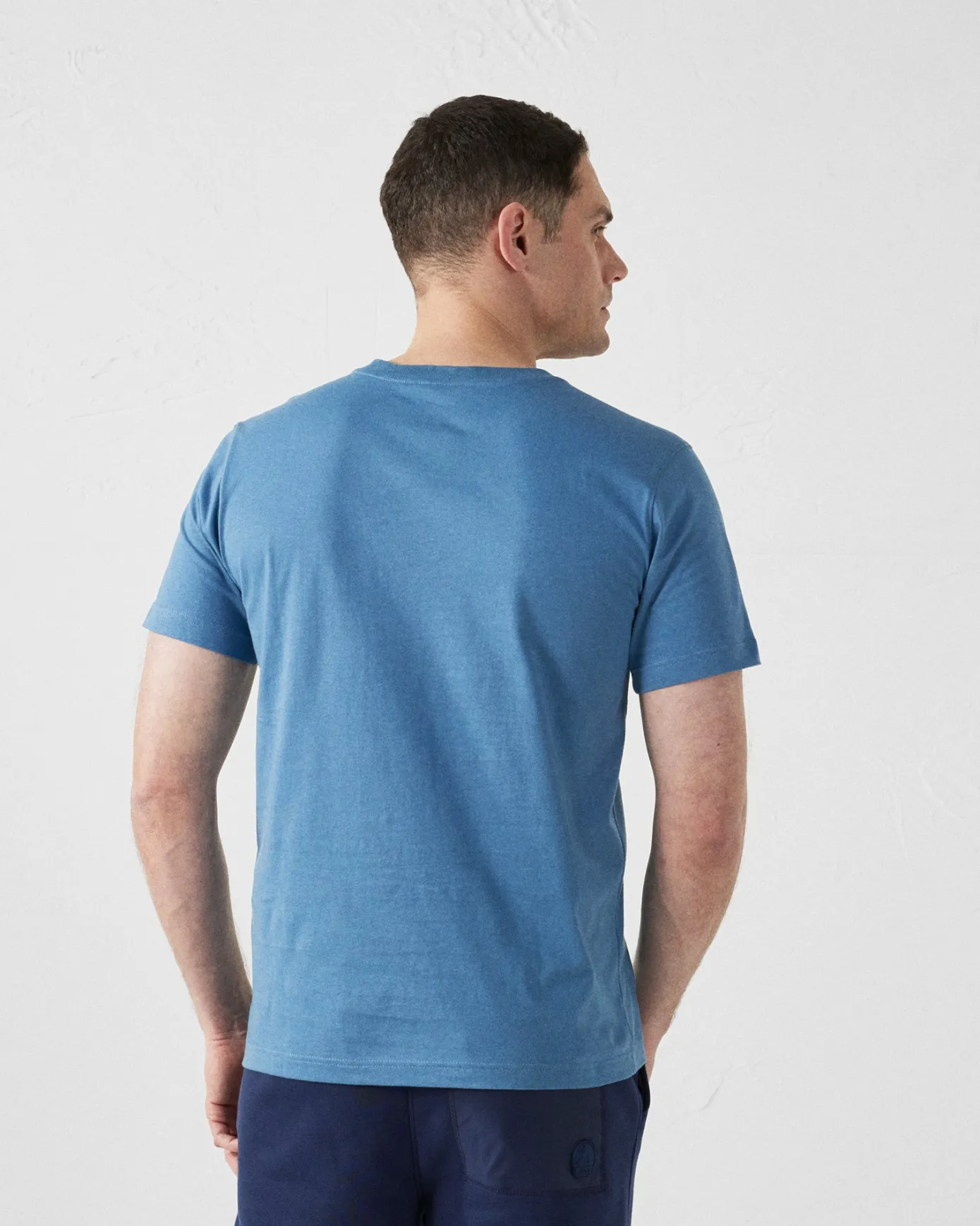 T-shirt col rond homme en coton Bleu jeans Pedro mono