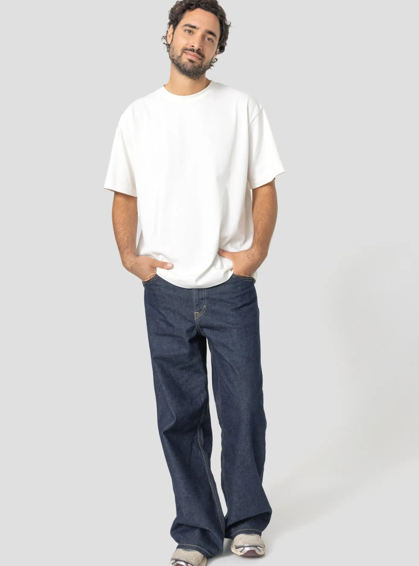T-shirt col rond imprimé au dos Blanc Amael
