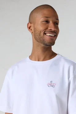 T-shirt col rond mixte Blanc Lipe