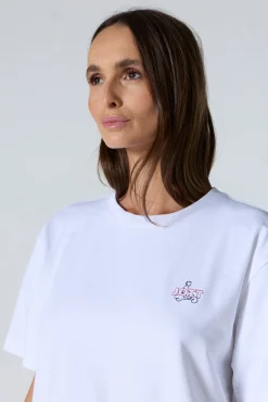 T-shirt col rond mixte Blanc Lipe