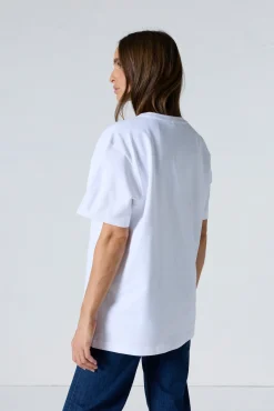 T-shirt col rond mixte Blanc Lipe