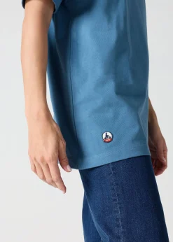 T-Shirt col rond mixte Bleu jeans Andrea
