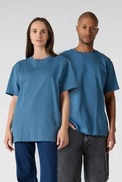 T-Shirt col rond mixte Bleu jeans Andrea