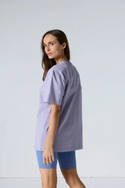 T-Shirt col rond mixte Encens violet Andrea
