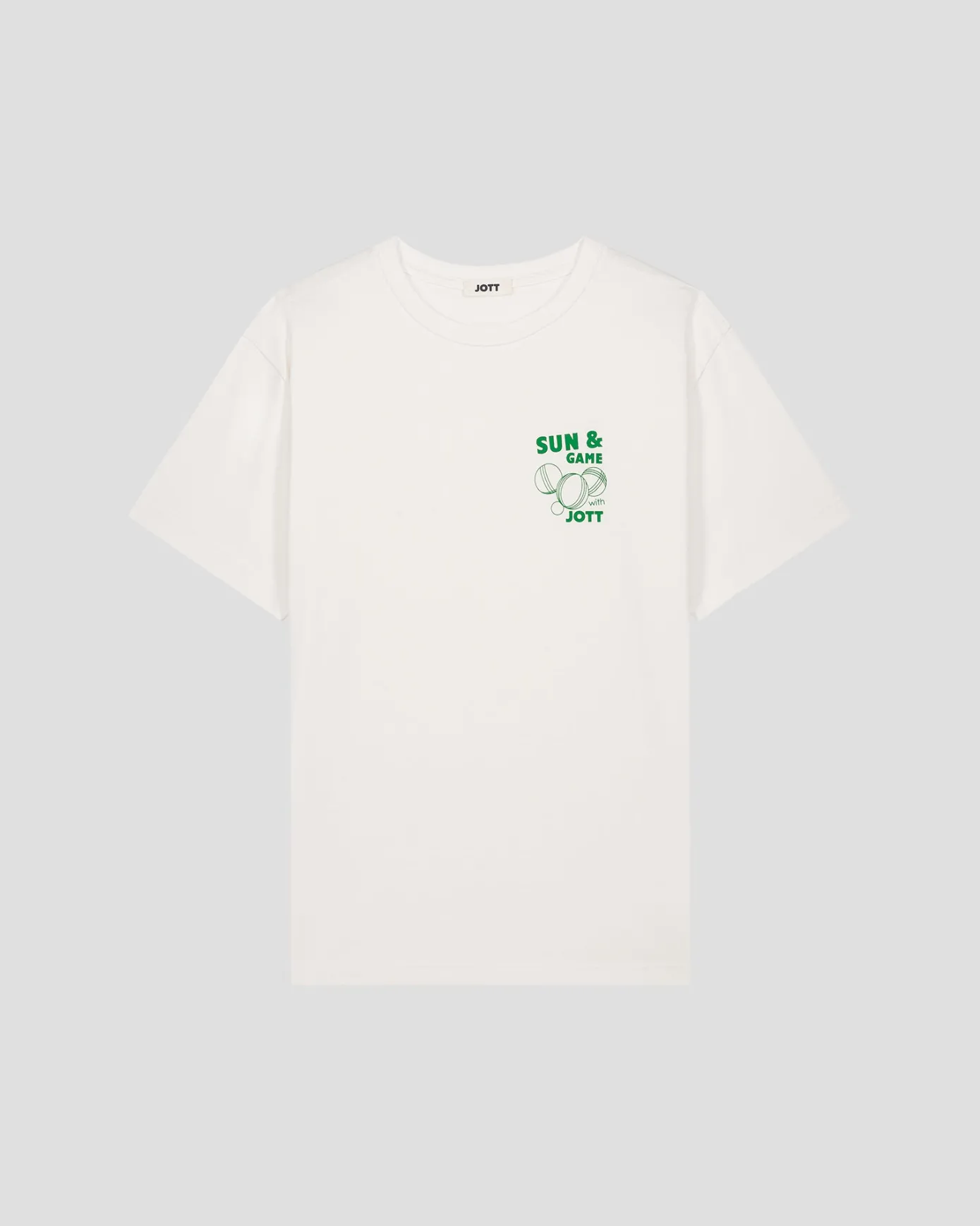 T-shirt col rond mixte imprimé Blanc Samet