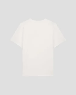 T-shirt col rond mixte imprimé Blanc Samet