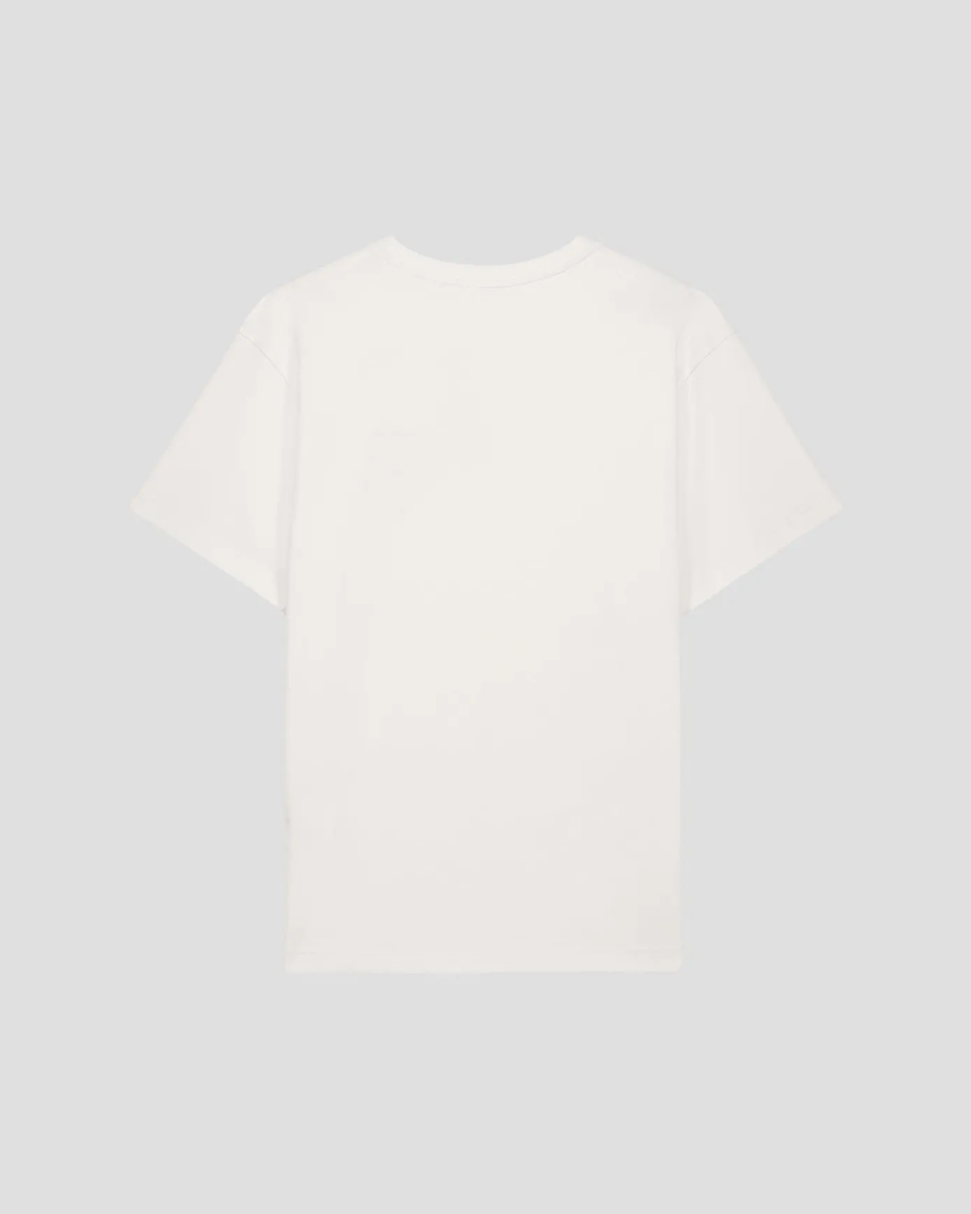 T-shirt col rond mixte imprimé Blanc Samet