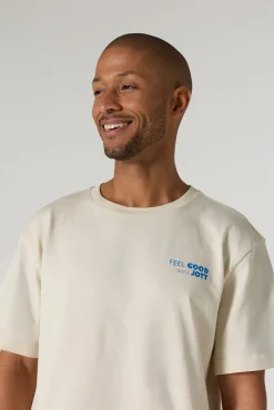 T-shirt col rond mixte imprimé Naturel Kood