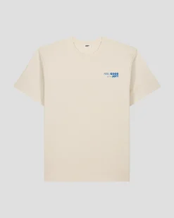 T-shirt col rond mixte imprimé Naturel Kood