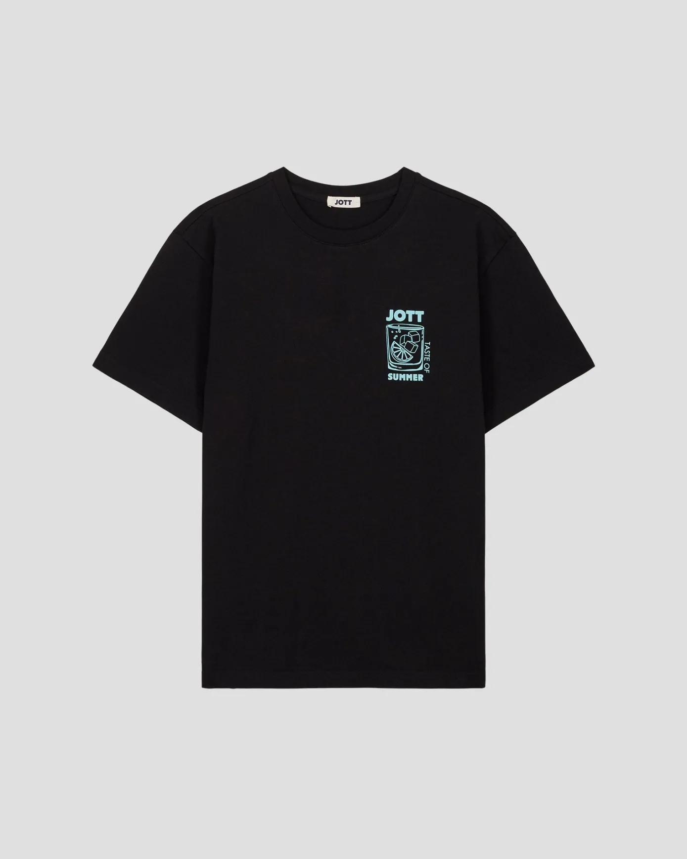 T-shirt col rond mixte imprimé Noir Samet