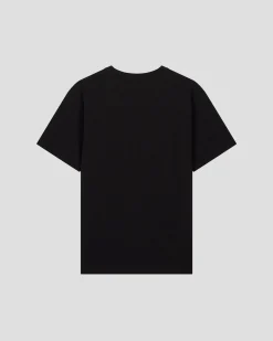 T-shirt col rond mixte imprimé Noir Samet