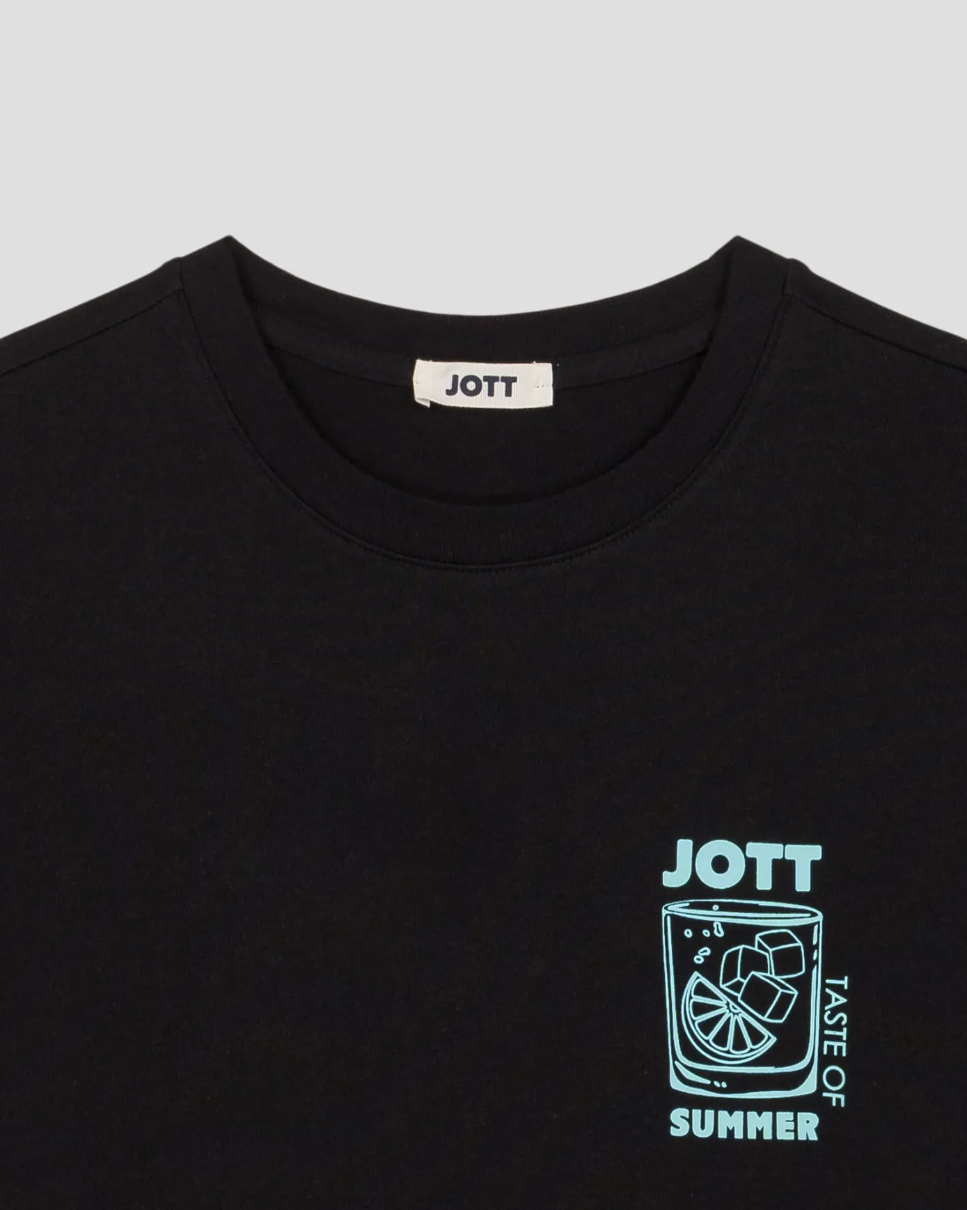 T-shirt col rond mixte imprimé Noir Samet