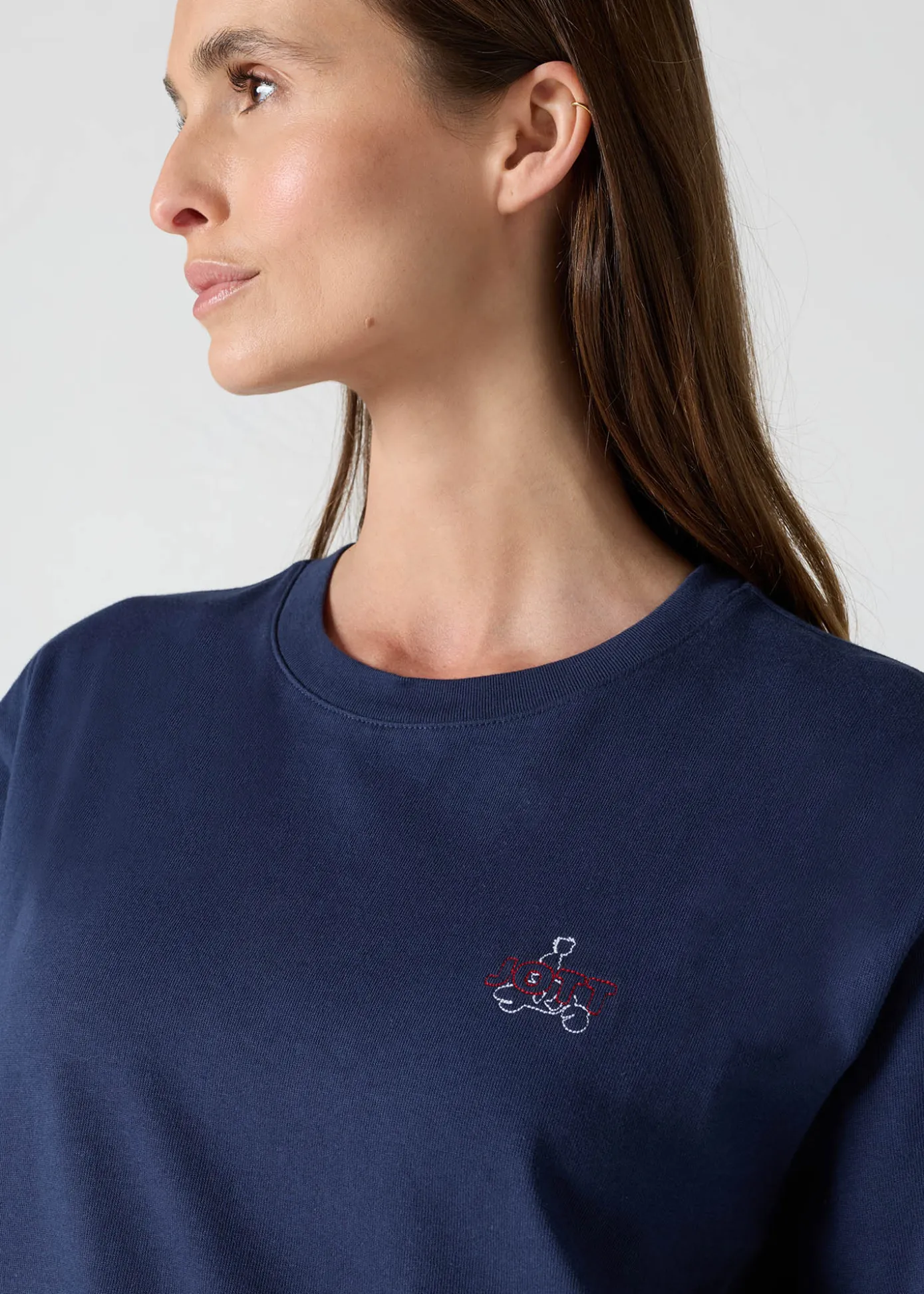 T-shirt col rond mixte Marine Lipe