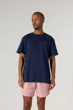 T-shirt col rond mixte Marine Lipe