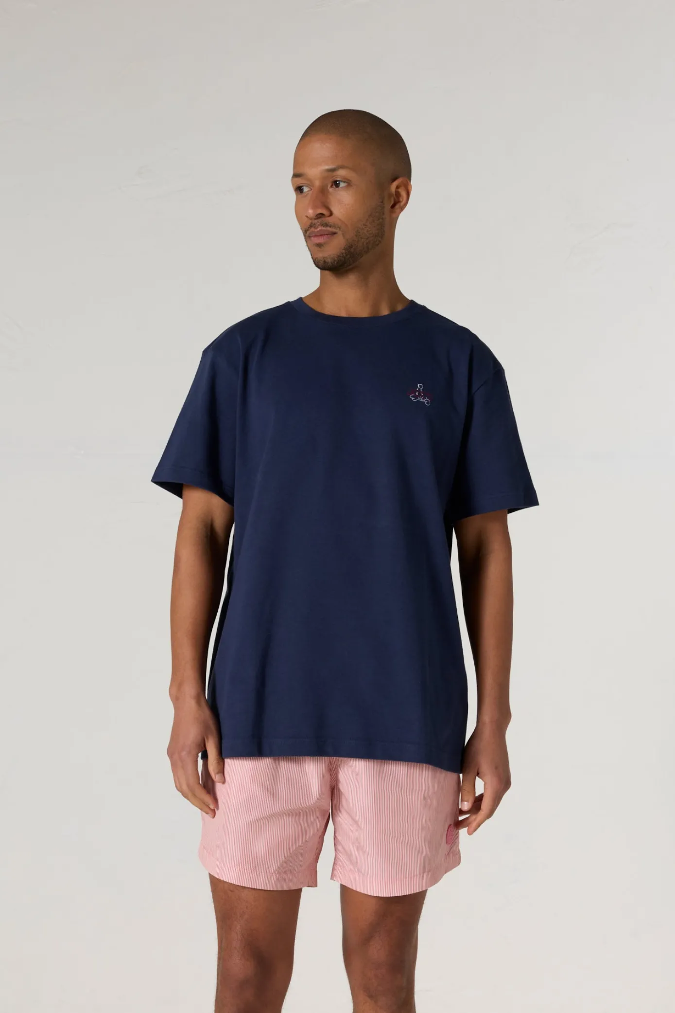 T-shirt col rond mixte Marine Lipe