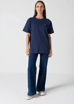 T-shirt col rond mixte Marine Lipe