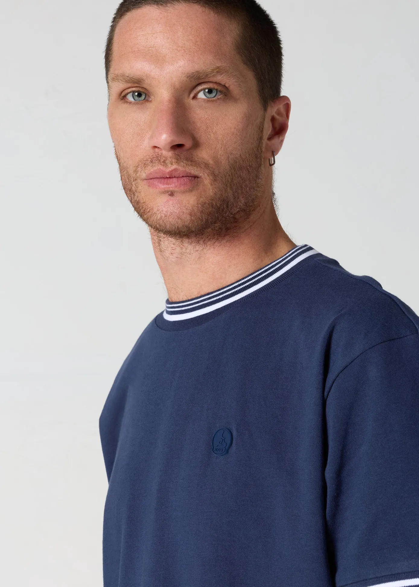 T-shirt col rond mixte Marine Ley