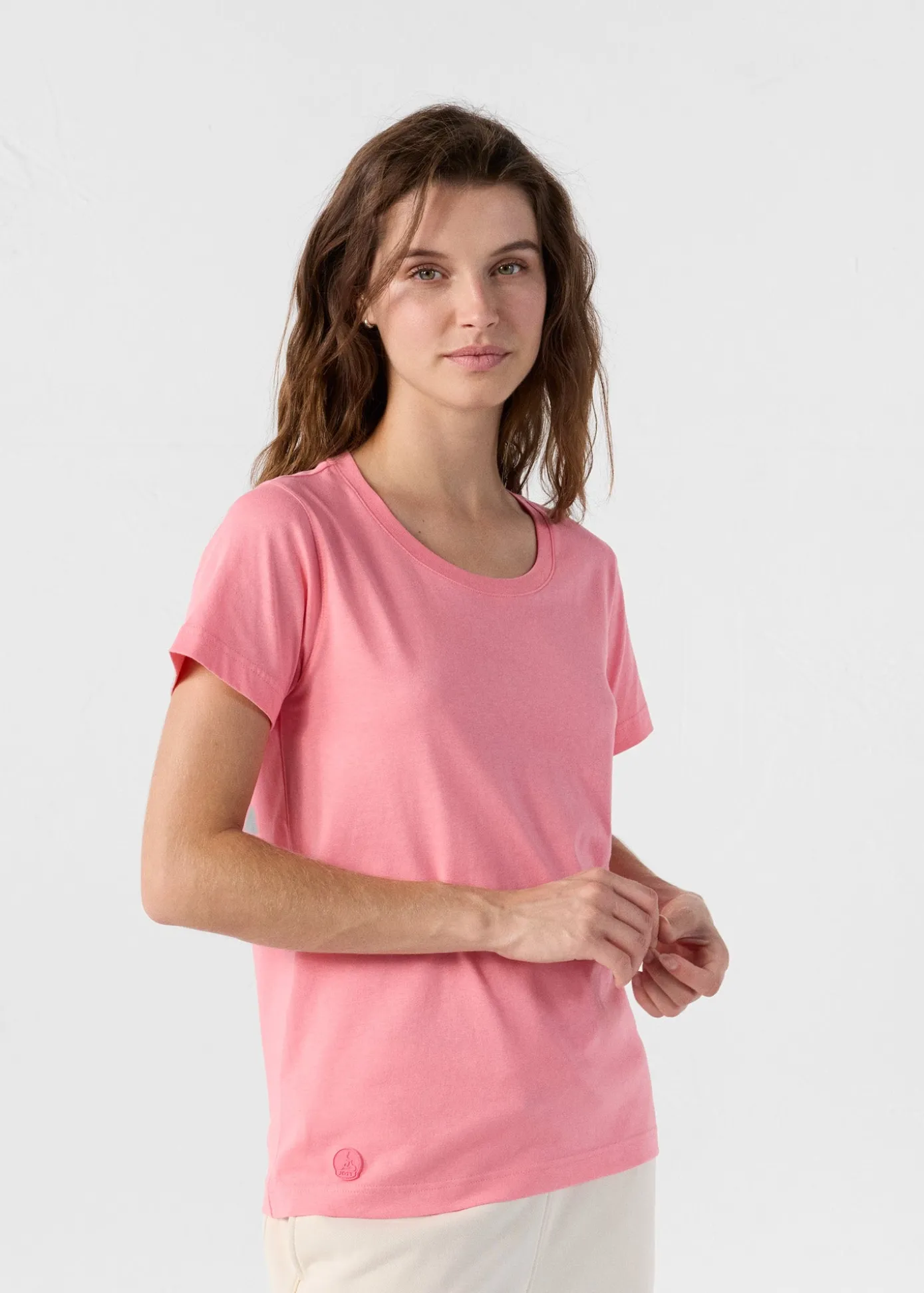 T-Shirt à col rond Vibrant pink Lucia