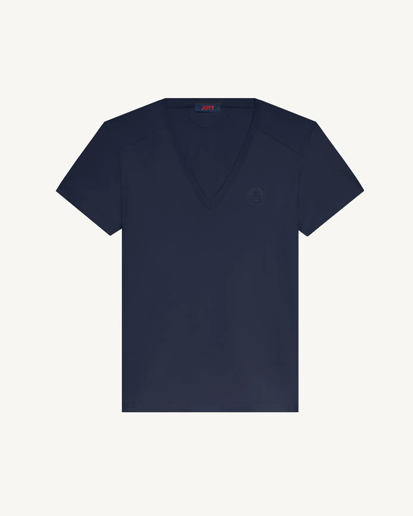 T-shirt col V femme en coton Marine Sofia