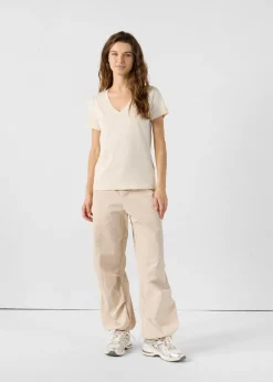 T-Shirt col V Naturel Sofy