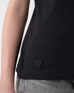 T-Shirt col V Noir Sofy