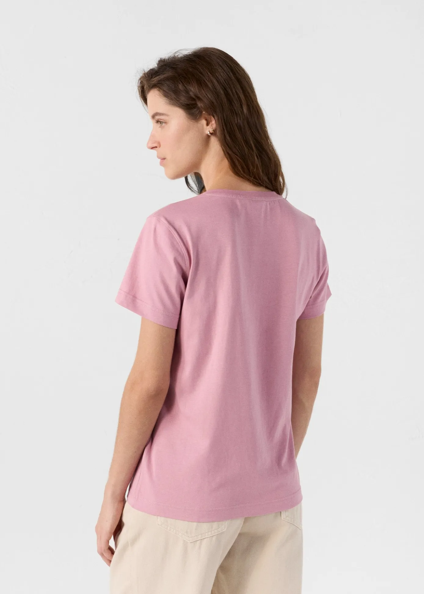 T-Shirt col V Rose antique Sofy