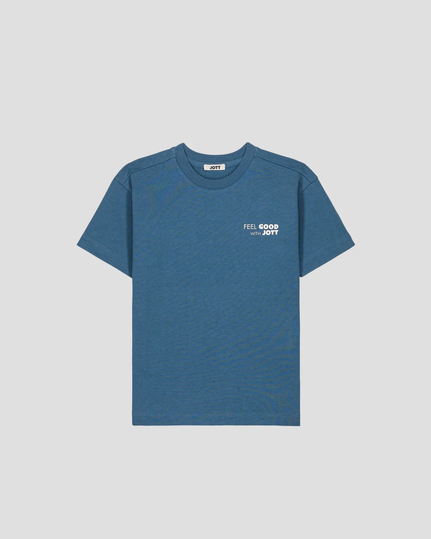 T-shirt enfant col rond imprimé Bleu jeans Mak
