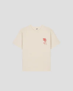 T-shirt enfant col rond imprimé Naturel Mattia