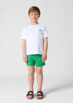T-shirt enfant col rond imprimé Blanc Mattia