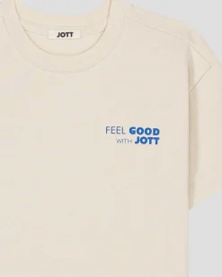 T-shirt enfant col rond imprimé Naturel Mak