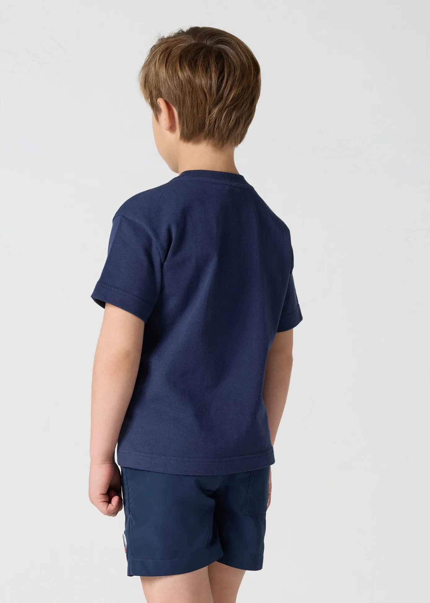 T-shirt enfant col rond Marine Yuan