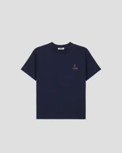 T-shirt enfant col rond Marine Yuan