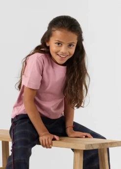 T-shirt enfant à col rond Rose antique Pio