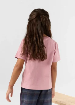 T-shirt enfant à col rond Rose antique Pio