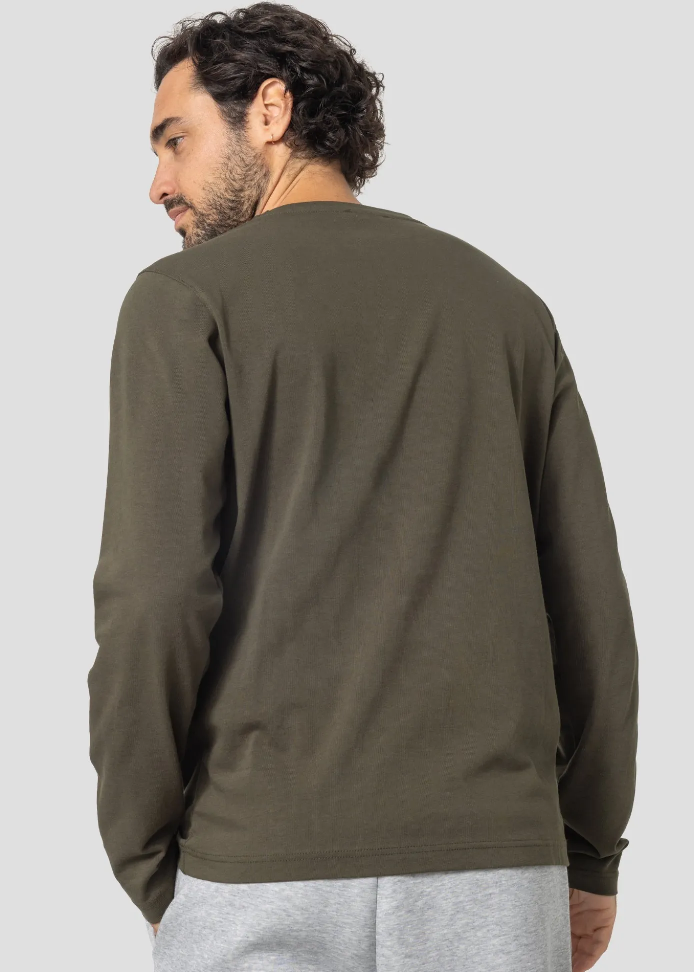 T-shirt manches longues Army foncé Emilio