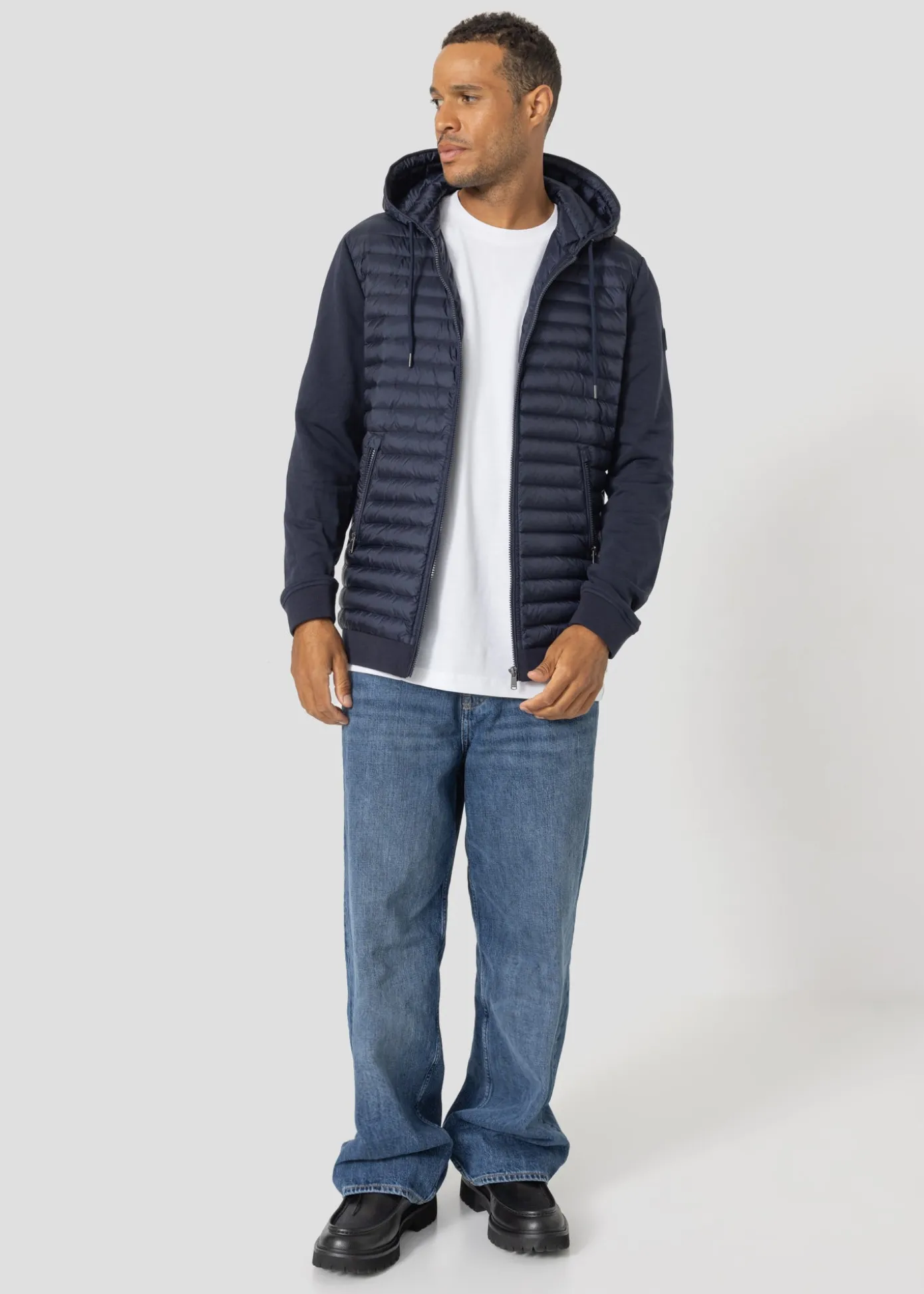 Veste bi-matière à capuche Marine Gummy 2.0