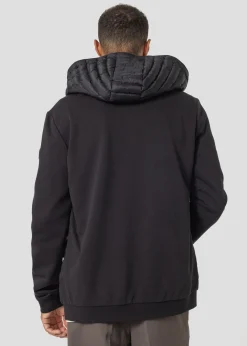 Veste bi-matière à capuche Noir Gummy 2.0