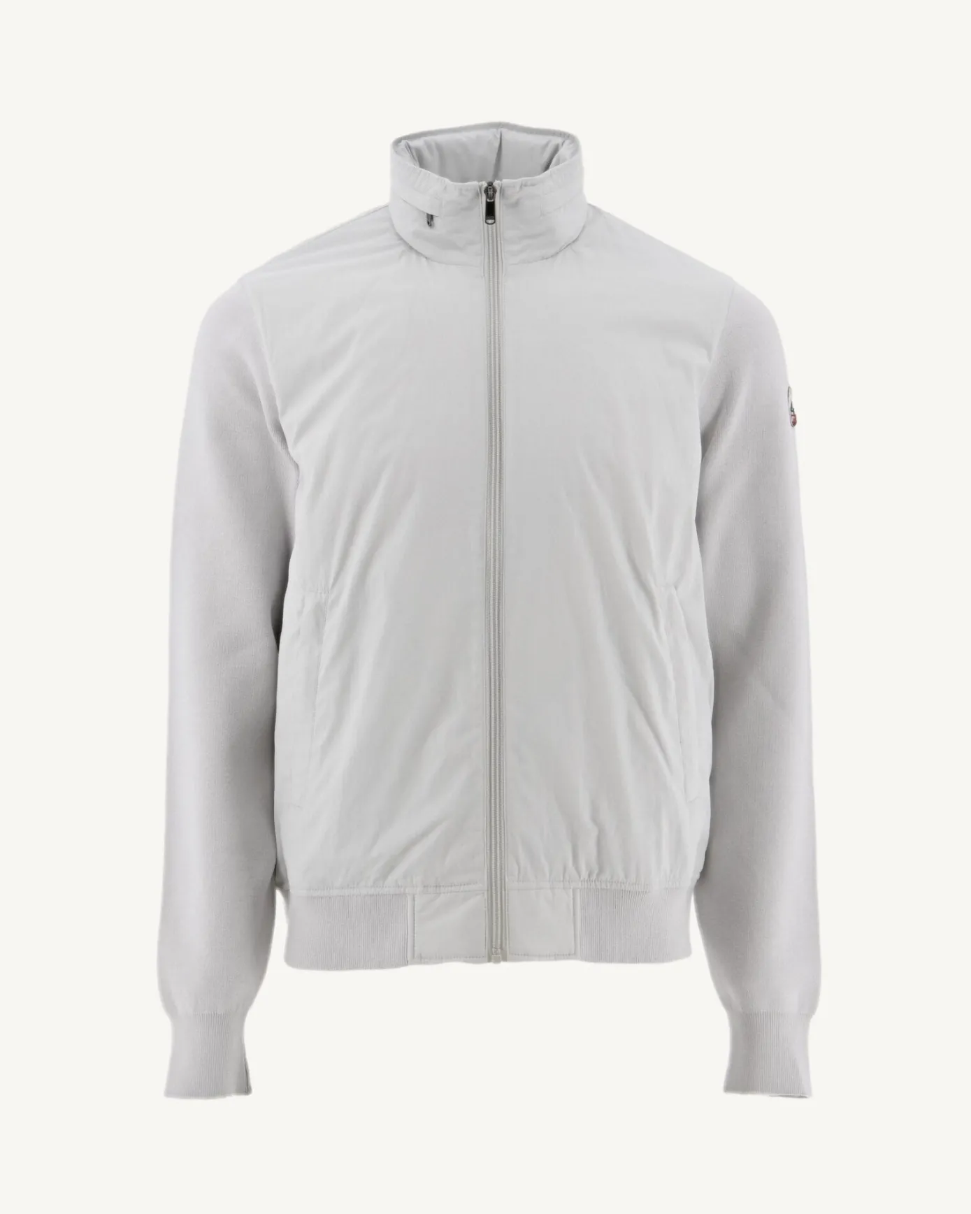 Veste à capuche bi-matière Gris clair Bardenas