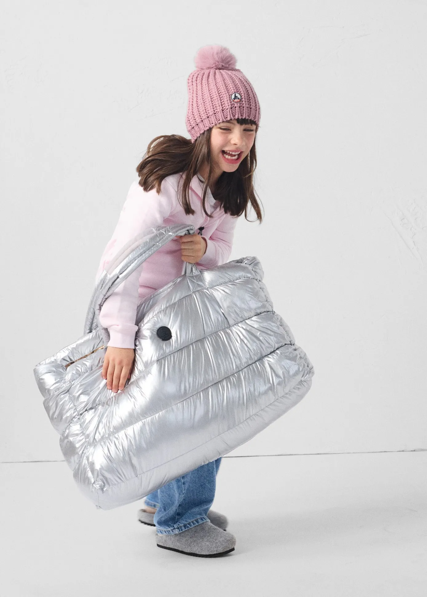 Veste enfant zippée à capuche Rose pétale Arie